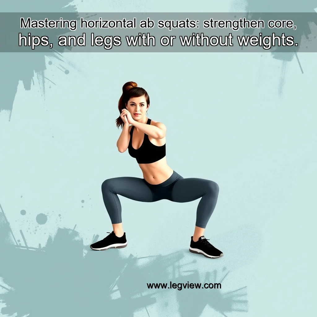 You are currently viewing Mastering horizontal ab squats: strengthen core, hips, and legs with or without weights.